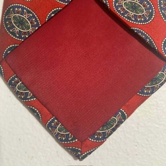 Jos. A. Bank Executive Collection Silk Tie - Red Medallion/Paisley - Picture 4 of 5
